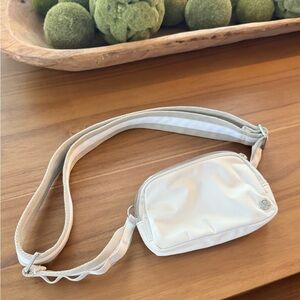 lululemon belt bag white and cream